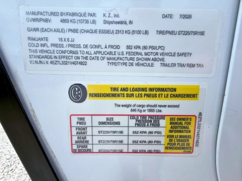 2027 KZ RV Connect C313MK