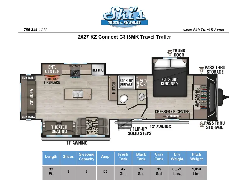 2027 KZ RV Connect C313MK