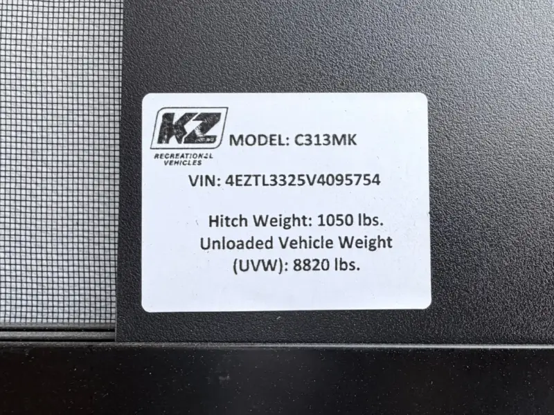 2027 KZ RV Connect C313MK