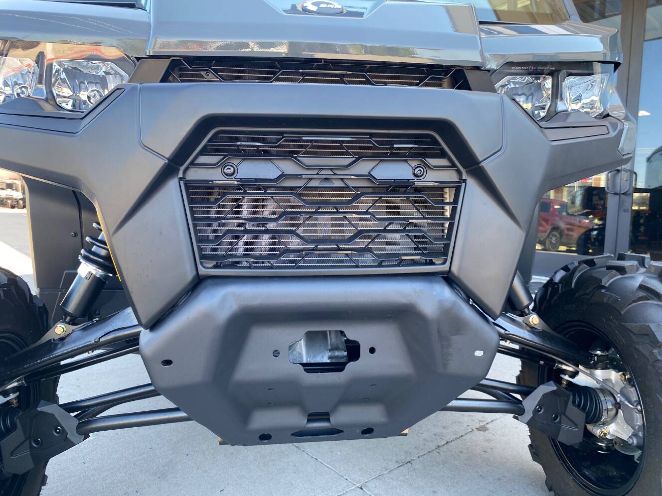 A photo of this 2027 Can-Am Defender MAX DPS CAB HD10 Dolomite Grey