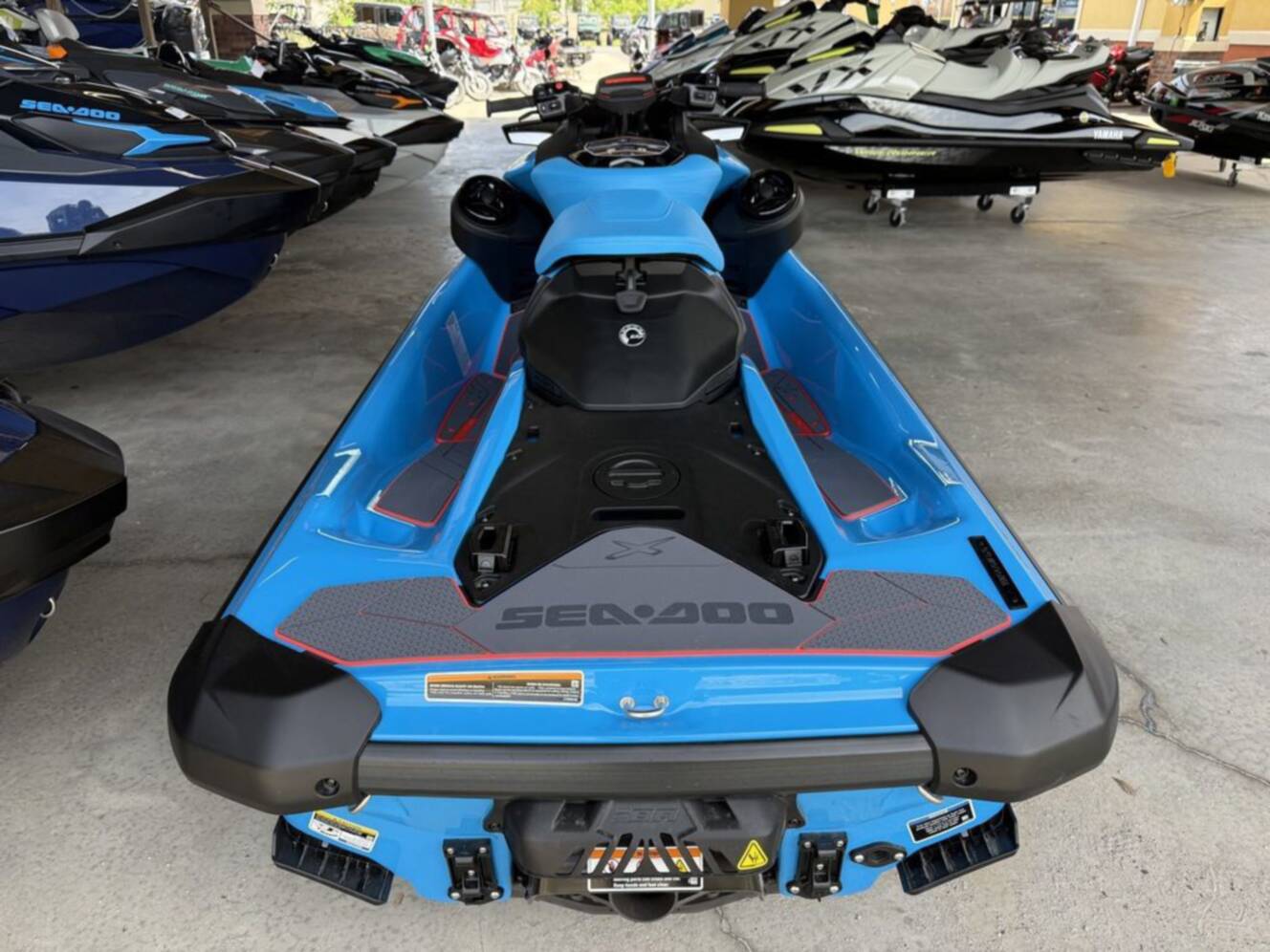 A photo of this 2026 Sea-Doo RXP-X 325 Tech, BRP Premium A, iBR Gulfstream Blue P
