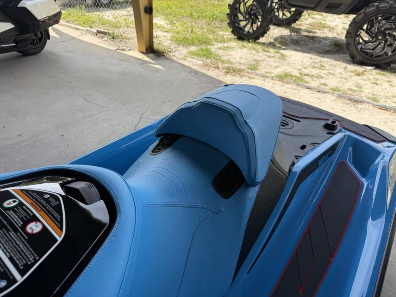 A photo of this 2026 Sea-Doo RXP-X 325 Tech, BRP Premium A, iBR Gulfstream Blue P