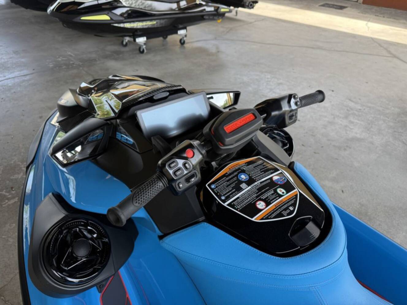 A photo of this 2026 Sea-Doo RXP-X 325 Tech, BRP Premium A, iBR Gulfstream Blue P