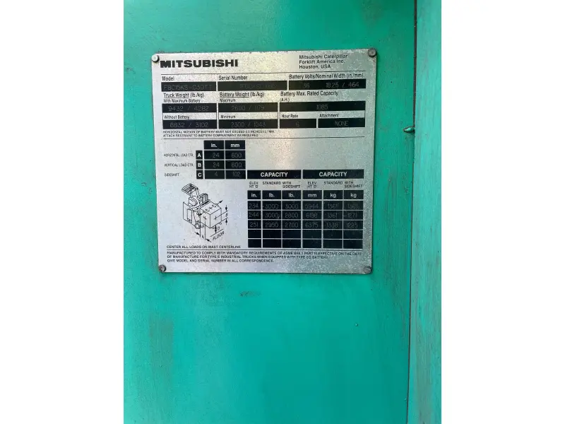 2005 Mitsubishi Forklift FBC15KS-C30TT
