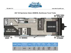 2027 KZ RV Sportsmen Select 260BHSL