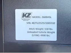 2027 KZ RV Sportsmen Select 260BHSL