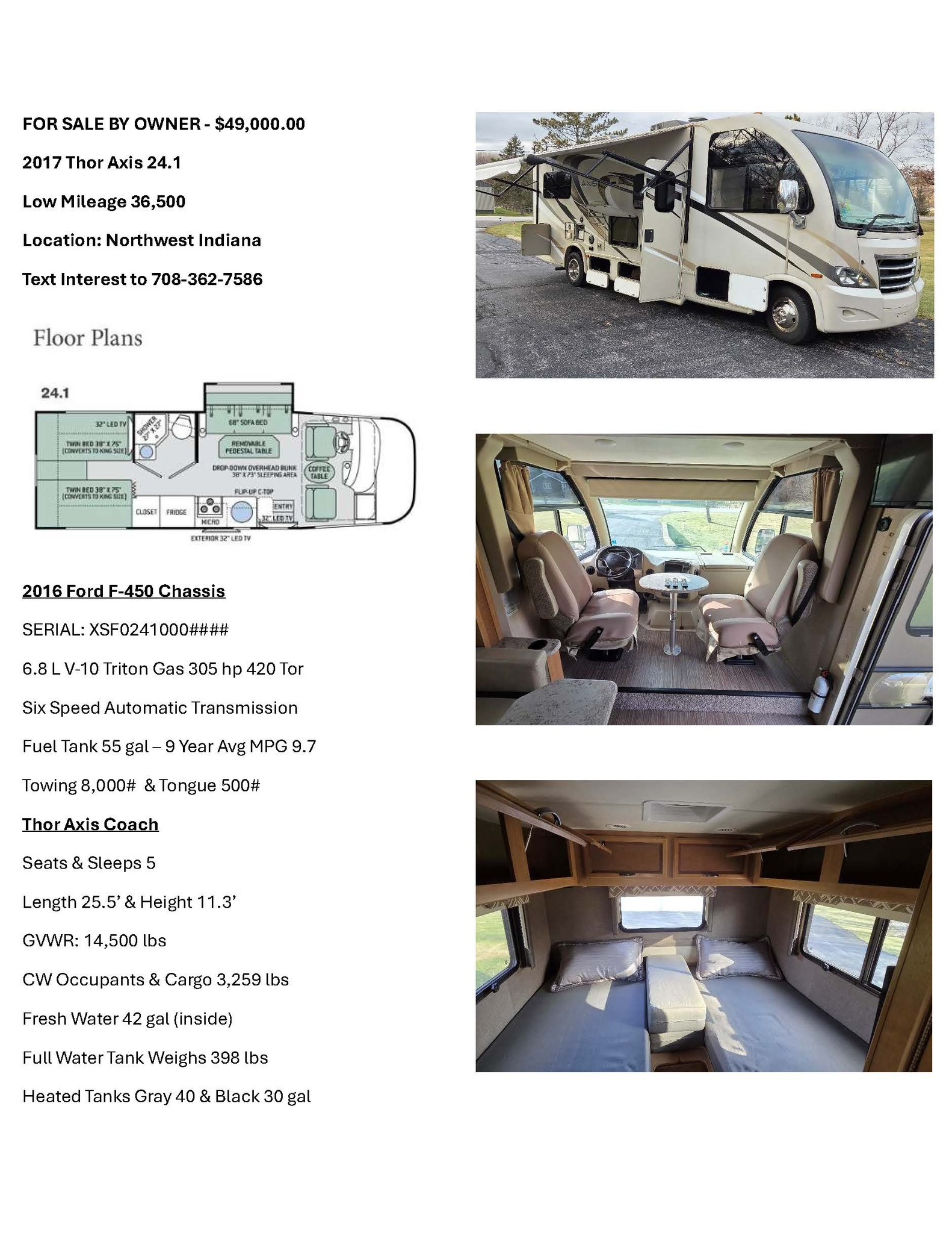 2017 Thor Motor Coach AXIS 24 1 in schererville IN