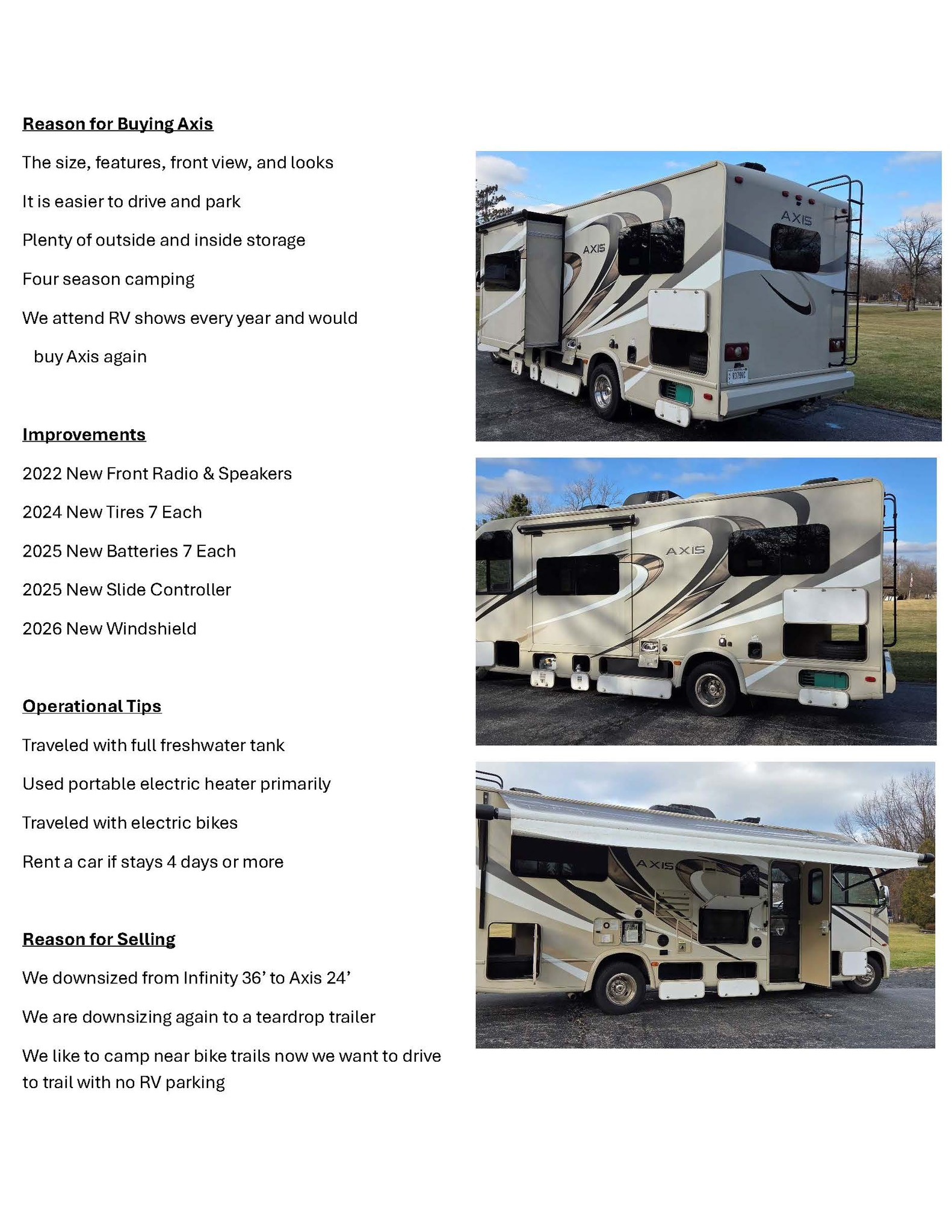 2017 Thor Motor Coach AXIS 24 1 in schererville IN