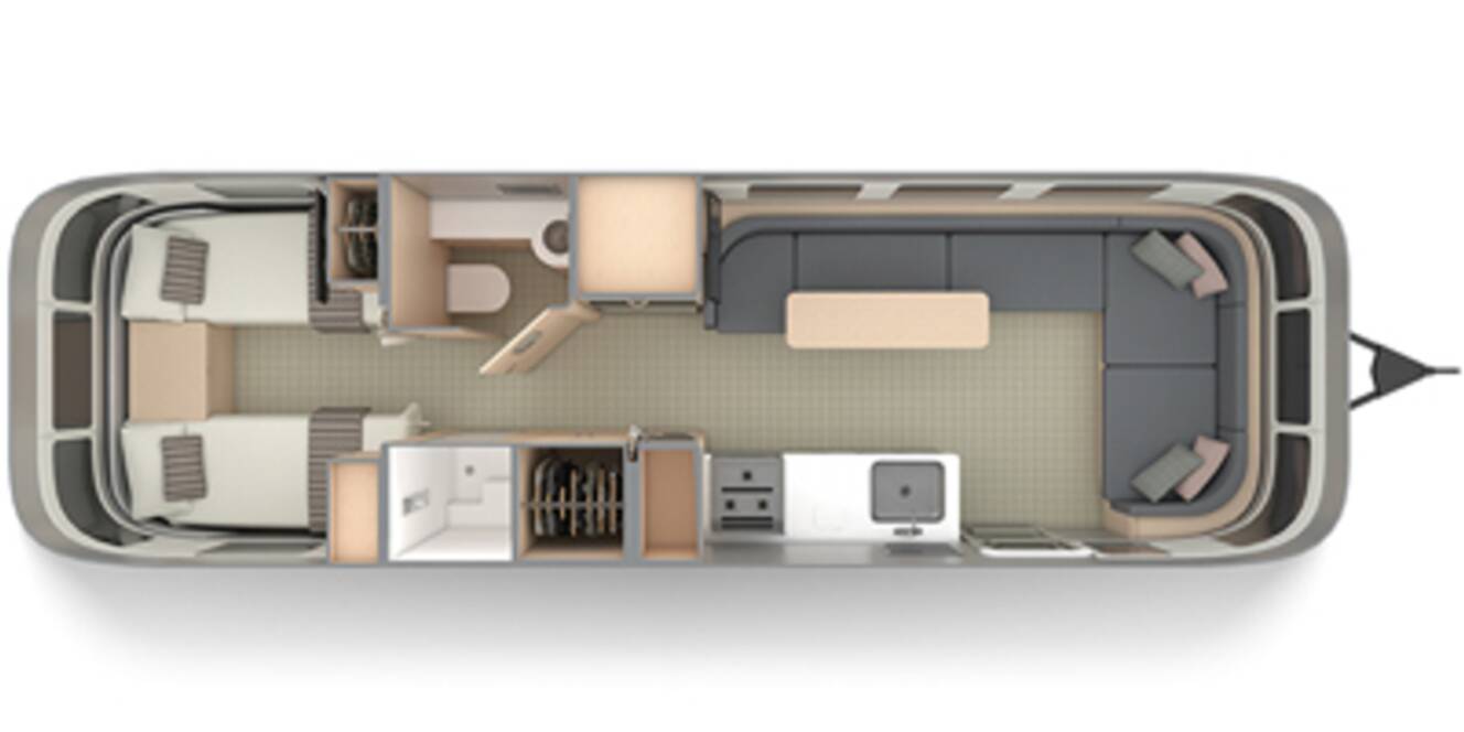A photo of this 2021 Airstream Globetrotter 30RB Twin