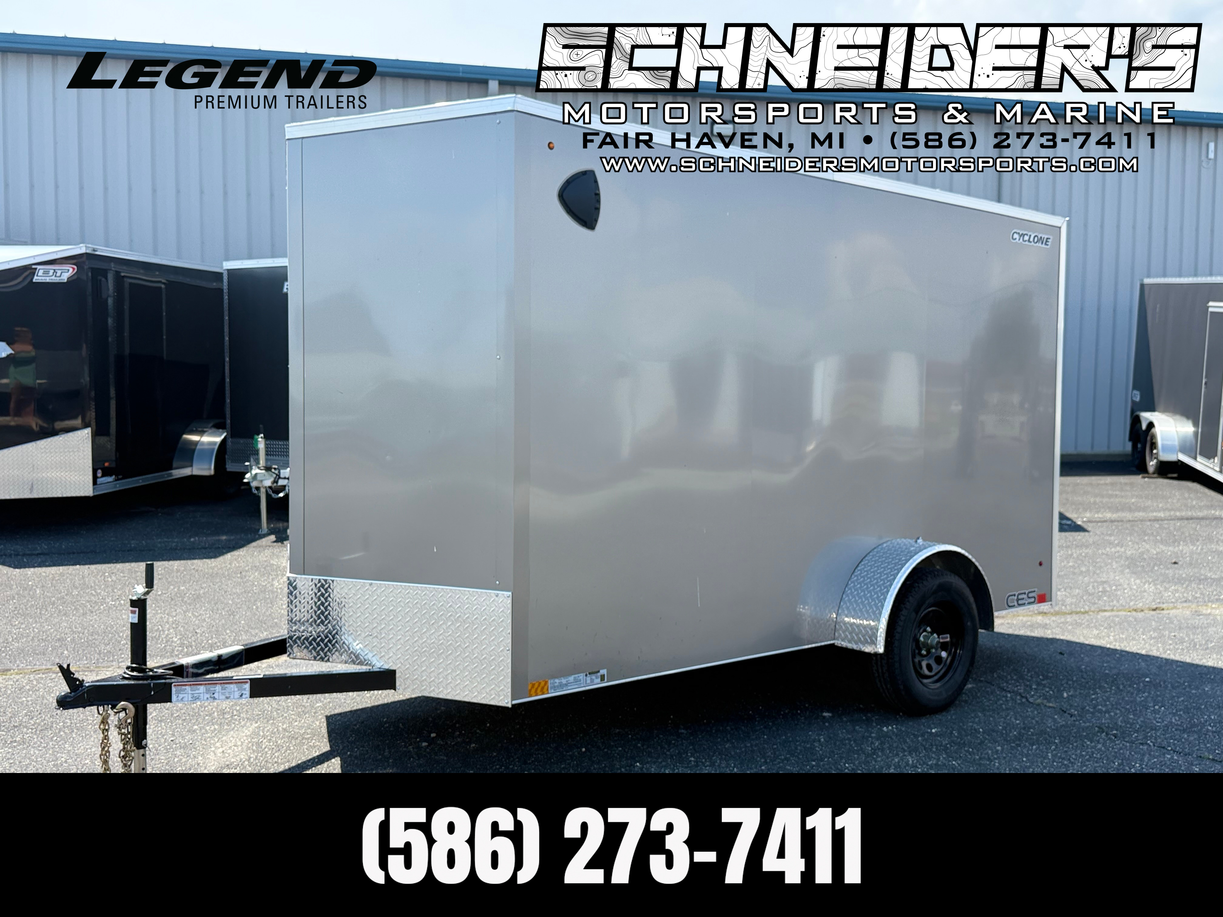 2027 Legend 6x13 Cyclone Steel V-Nose Single Axle Enclosed Cargo Tr in Fair Haven, MI