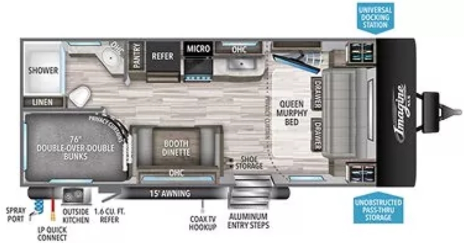 2022 Grand Design IMAGINE XLS 21BHE in blue grass IA