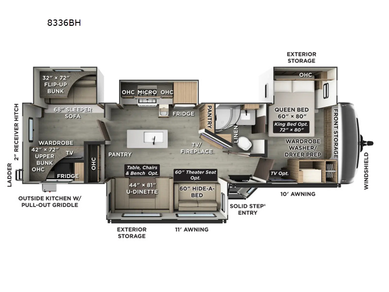 2027 Forest River Rv Rockwood Signature 8336BH in appleton WI