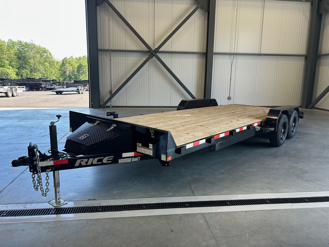 2026 RICE 7X22 Powder Coated 10K Car Hauler W/Slide-In Ramps in Loudon, NH