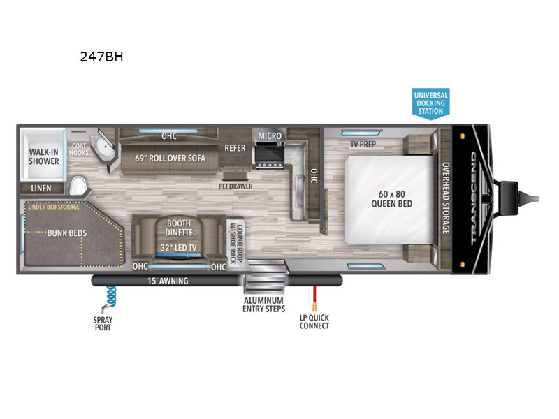 A photo of this 2023 Grand Design Transcend Xplor 247BH
