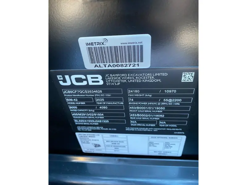 2025 JCB 509-42