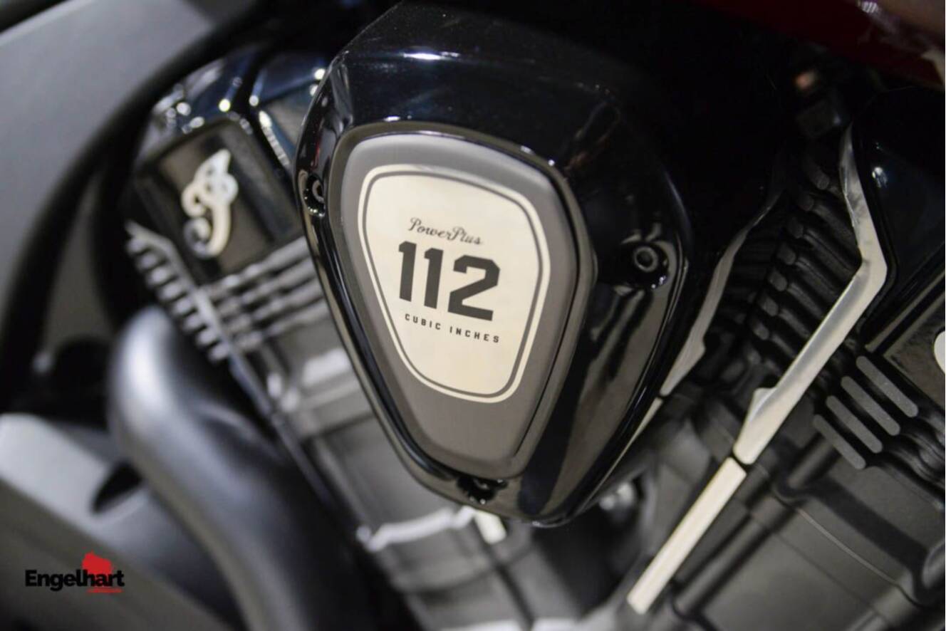 A photo of this 2026 Indian Motorcycle Pursuit® Dark Horse® with 112 and Powerband Audio Pack