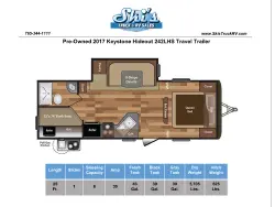 2017 Keystone Hideout 242LHS