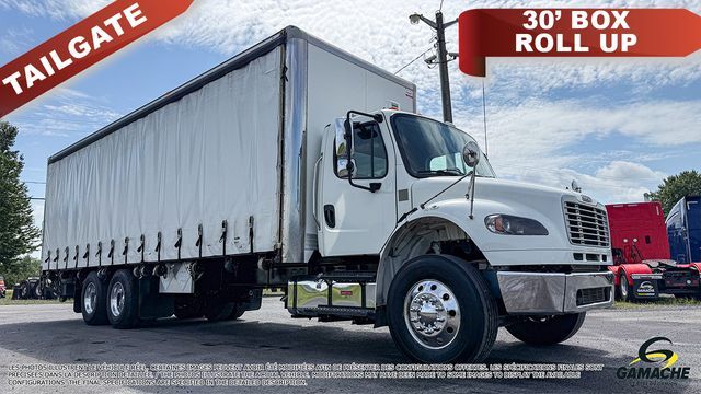 2021 FREIGHTLINER M2 106 TRUCK DRY BOX VAN SIDE CURTAIN WITH TAILGATE in Champlain, NY
