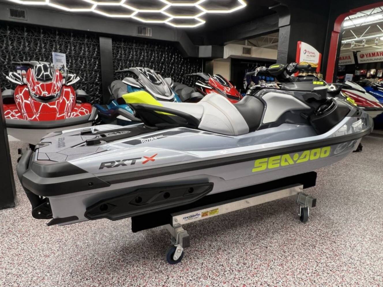 A photo of this 2025 Sea-Doo RXT-X 325 Ice Metal / Manta Green