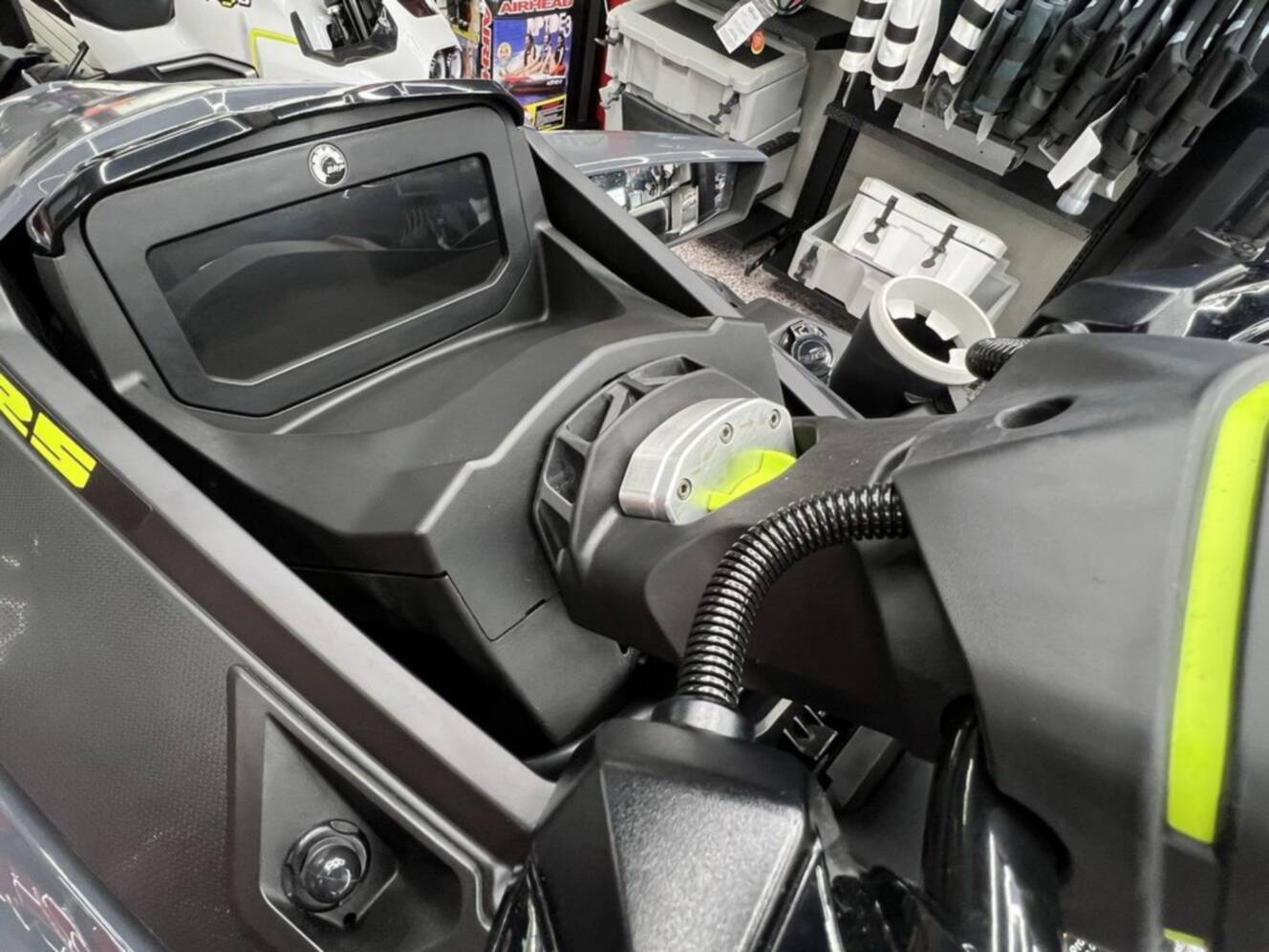 A photo of this 2025 Sea-Doo RXT-X 325 Ice Metal / Manta Green