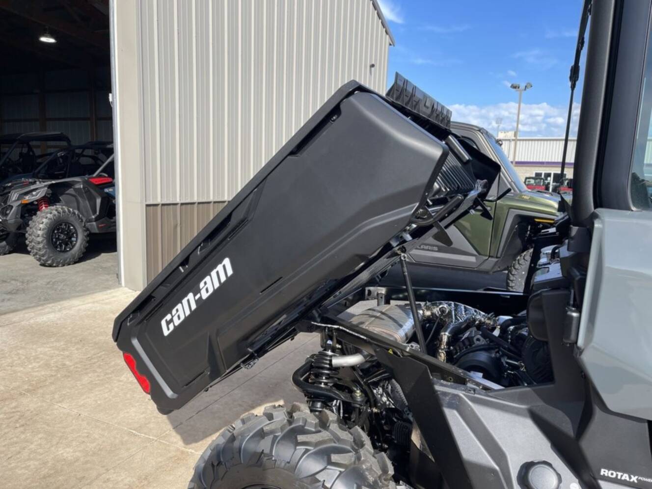 A photo of this 2027 Can-Am Defender MAX DPS CAB HD10 Dolomite Grey