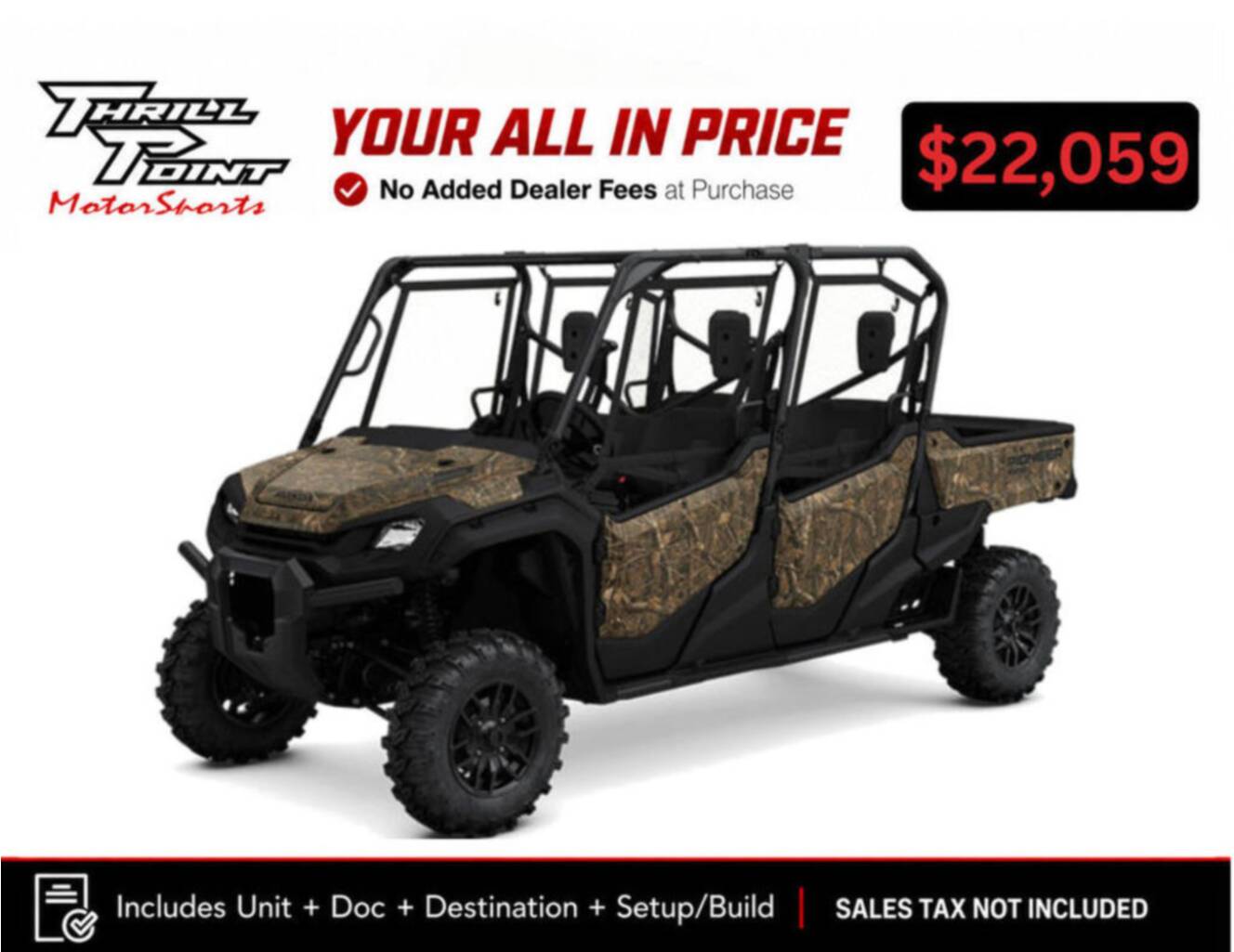 A photo of this 2025 Honda® Pioneer 1000-6 Deluxe Crew TrueTimber Atera Camo