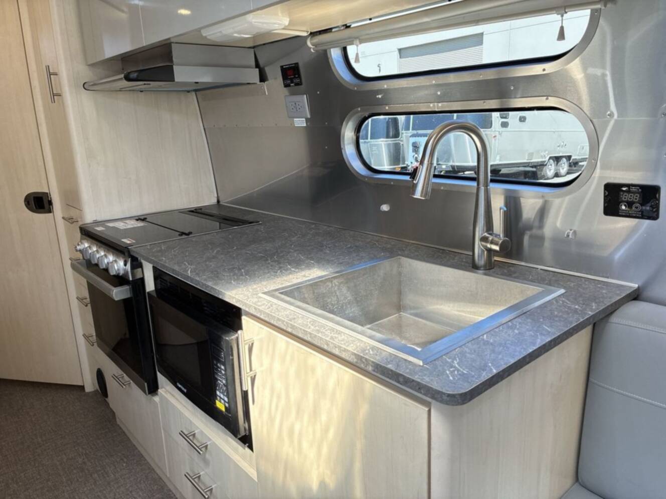 A photo of this 2021 Airstream Flying Cloud 30 Bunk Queen