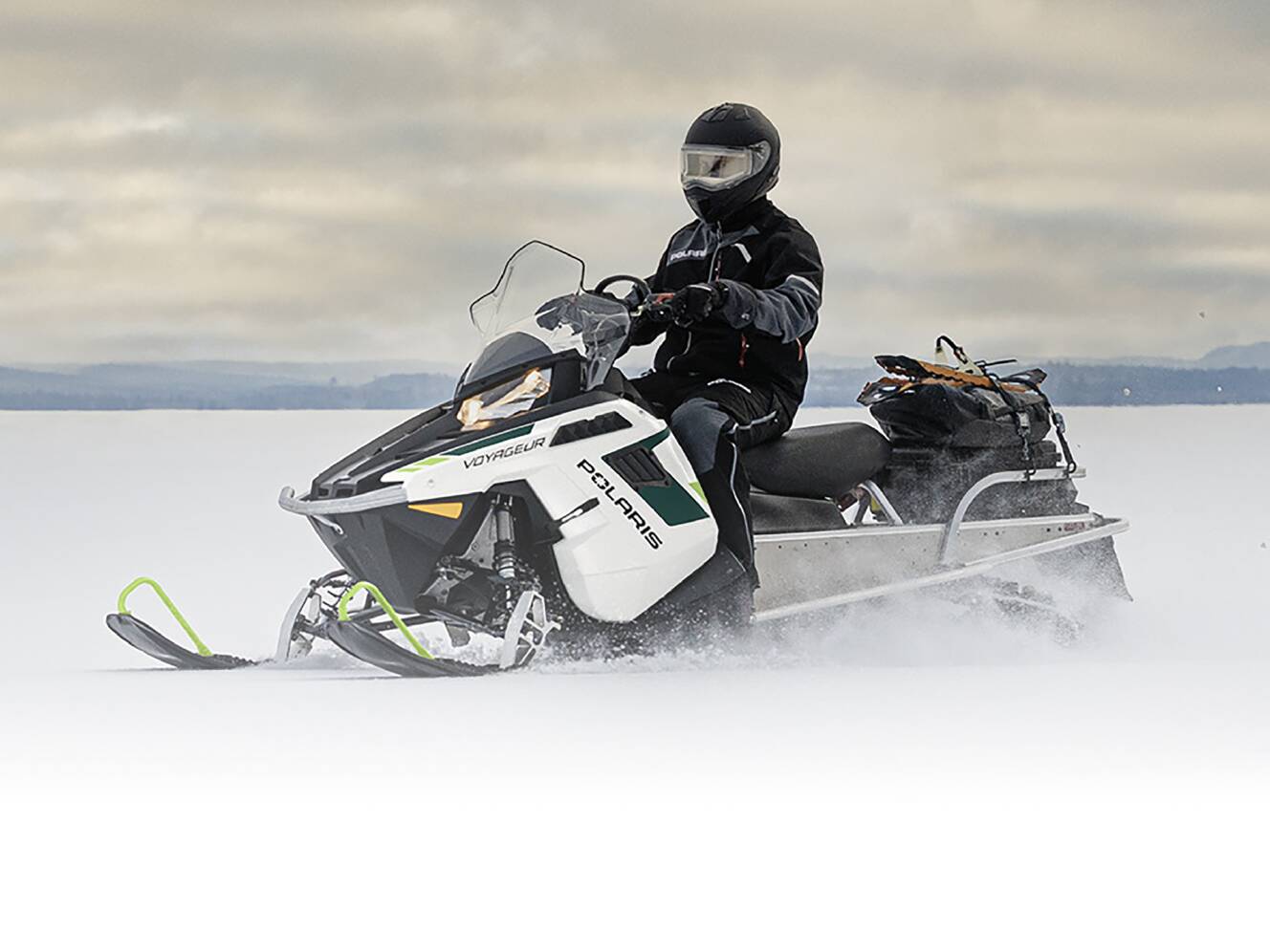 A photo of this 2025 Polaris 550 Voyageur 144 ES