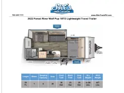 2022 Forest River Wolf Pup 18TO