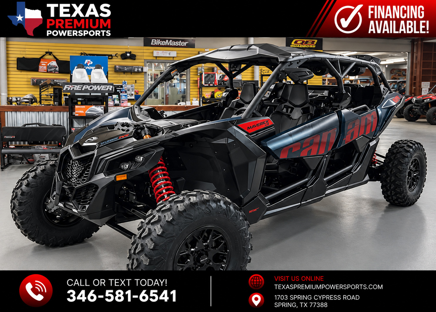 2026 Can-Am MAVERICK X3 RS TURBO RR DPS 4X4 EFI X RS TURBO RR in spring TX
