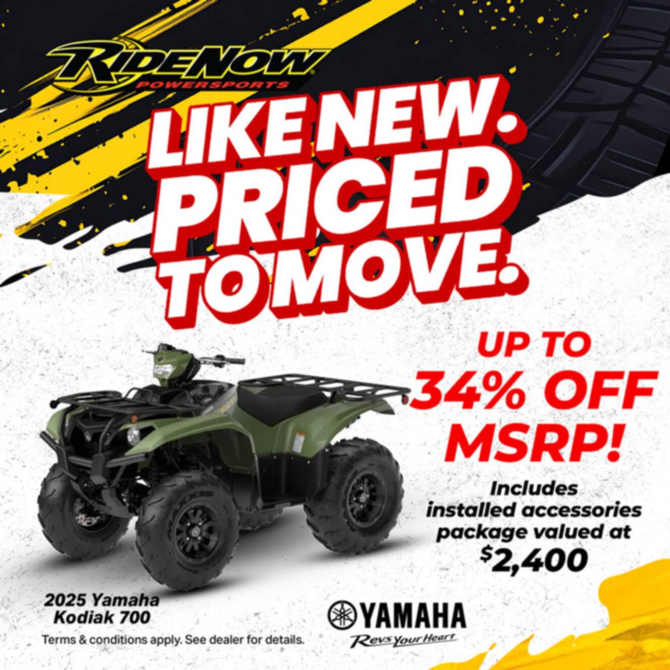 A photo of this 2025 Yamaha Kodiak 700 EPS