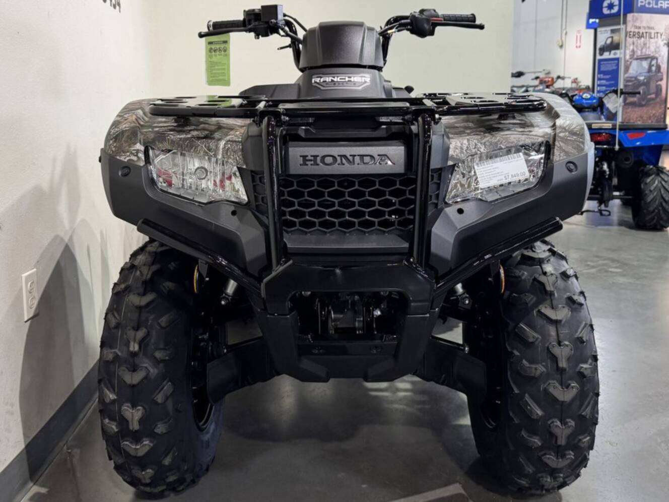 A photo of this 2026 Honda FourTrax Rancher 4X4 Truetimber Atera Camo