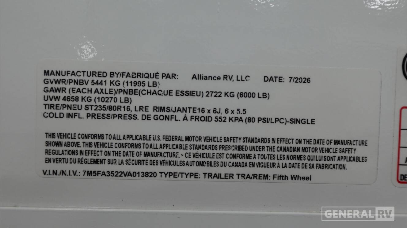A photo of this 2027 Alliance Rv Avenue All-Access 30BH