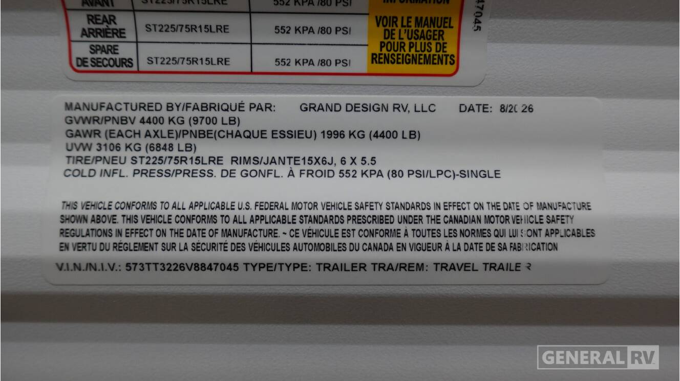 A photo of this 2027 Grand Design Transcend Xplor 27DBX
