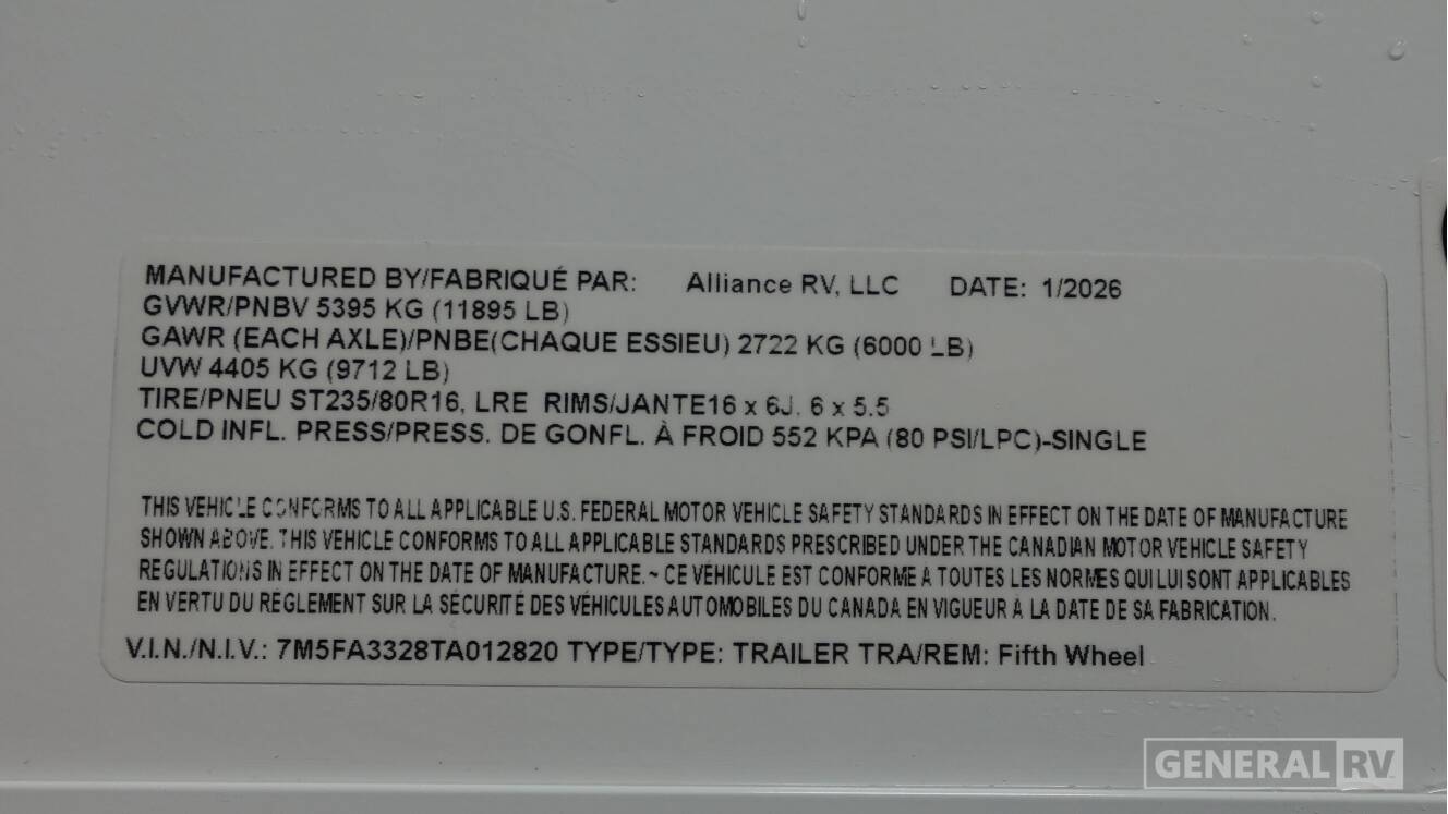 A photo of this 2026 Alliance Rv Avenue All-Access 29RL