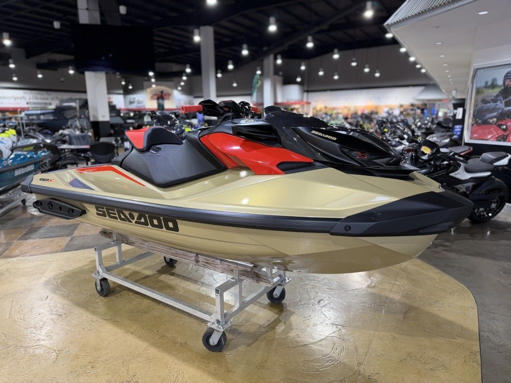 2025 Sea-Doo RXP-X 325 iBR Metallic Tan / Lava Red Premium in sanford FL