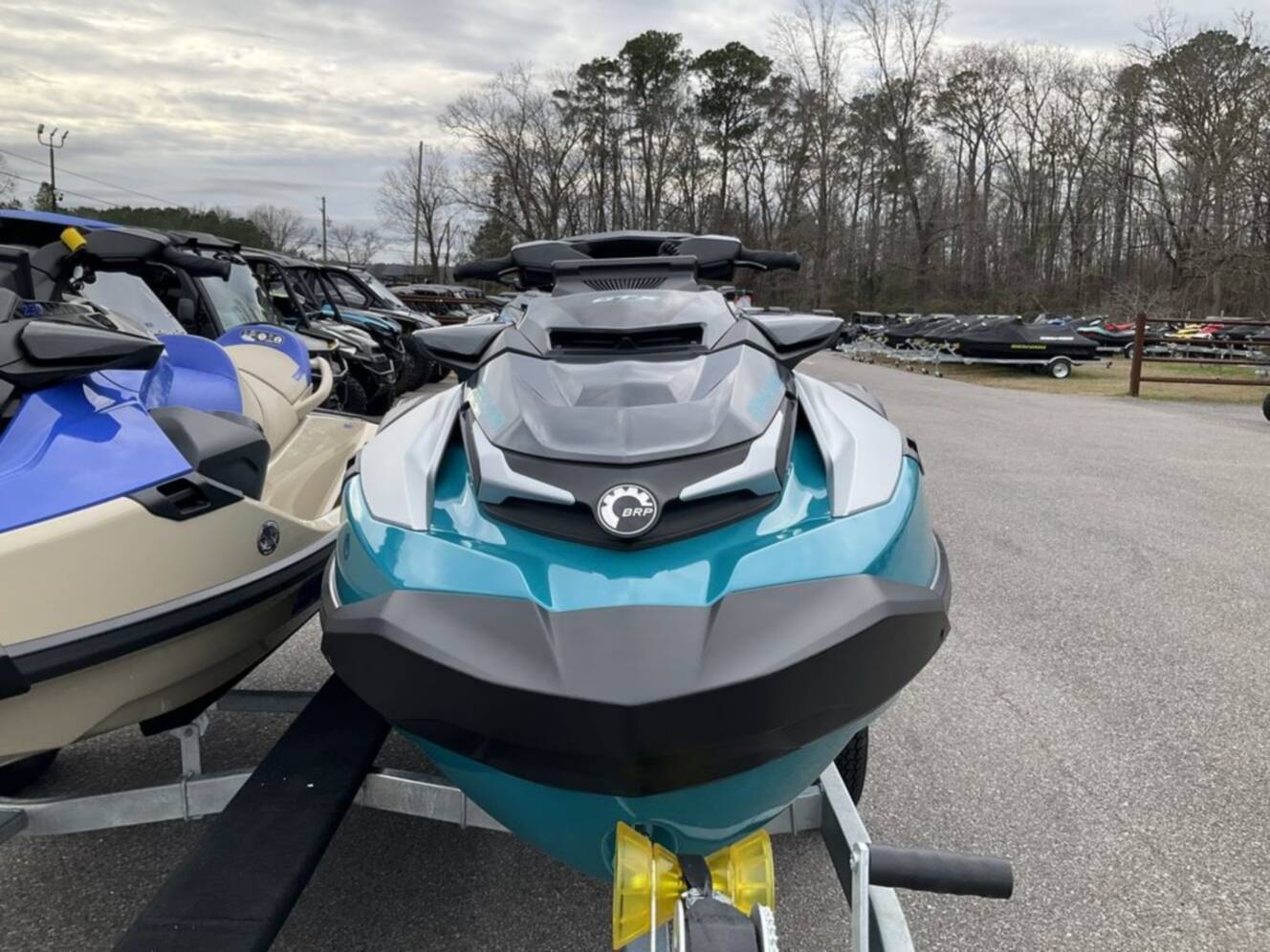 A photo of this 2026 Sea-Doo GTX Limited 325 Teal Metallic