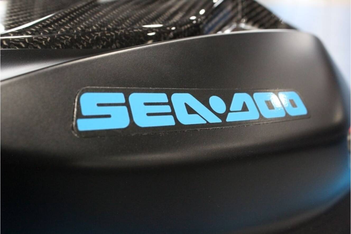 A photo of this 2026 Sea-Doo RXP-X 325 iBR Gulfstream Blue Premium