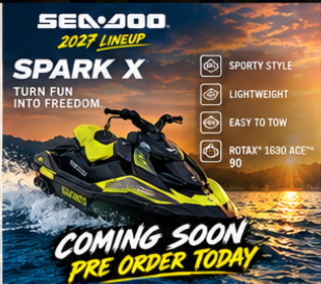 2027 Sea-Doo Spark X For 3 1000 ACE - 110 iBR, iDF and Audio Two Seater jet ski