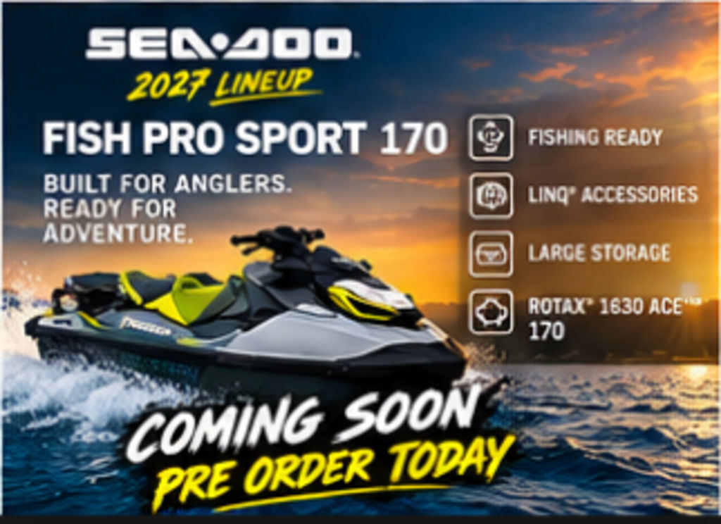2027 Sea-Doo FishPro Sport 170 iBR, iDF and audio SPORT 170 IDF AND IBR in hamilton AL