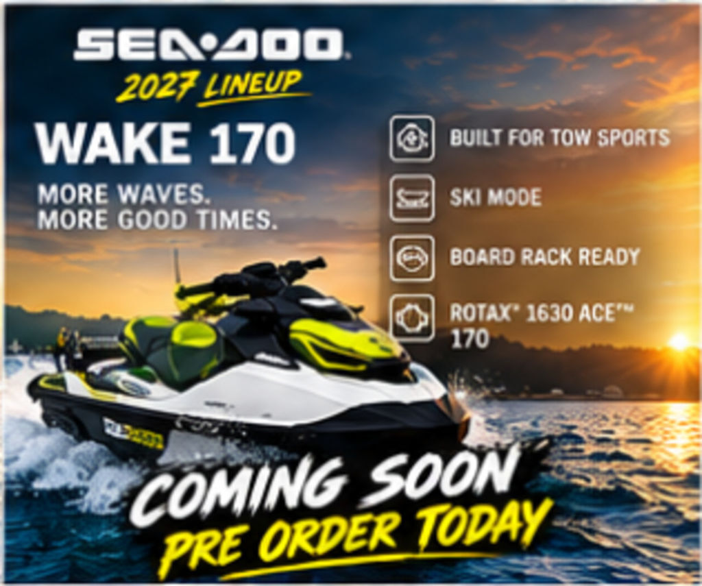2027 Sea-Doo Wake 170 iBR, iDF and audio Three Seater jet ski