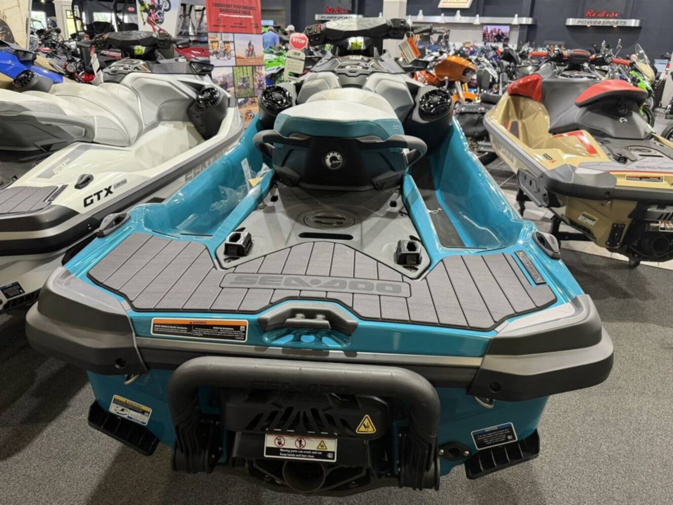 A photo of this 2026 Sea-Doo GTX Limited 325 Teal Metallic