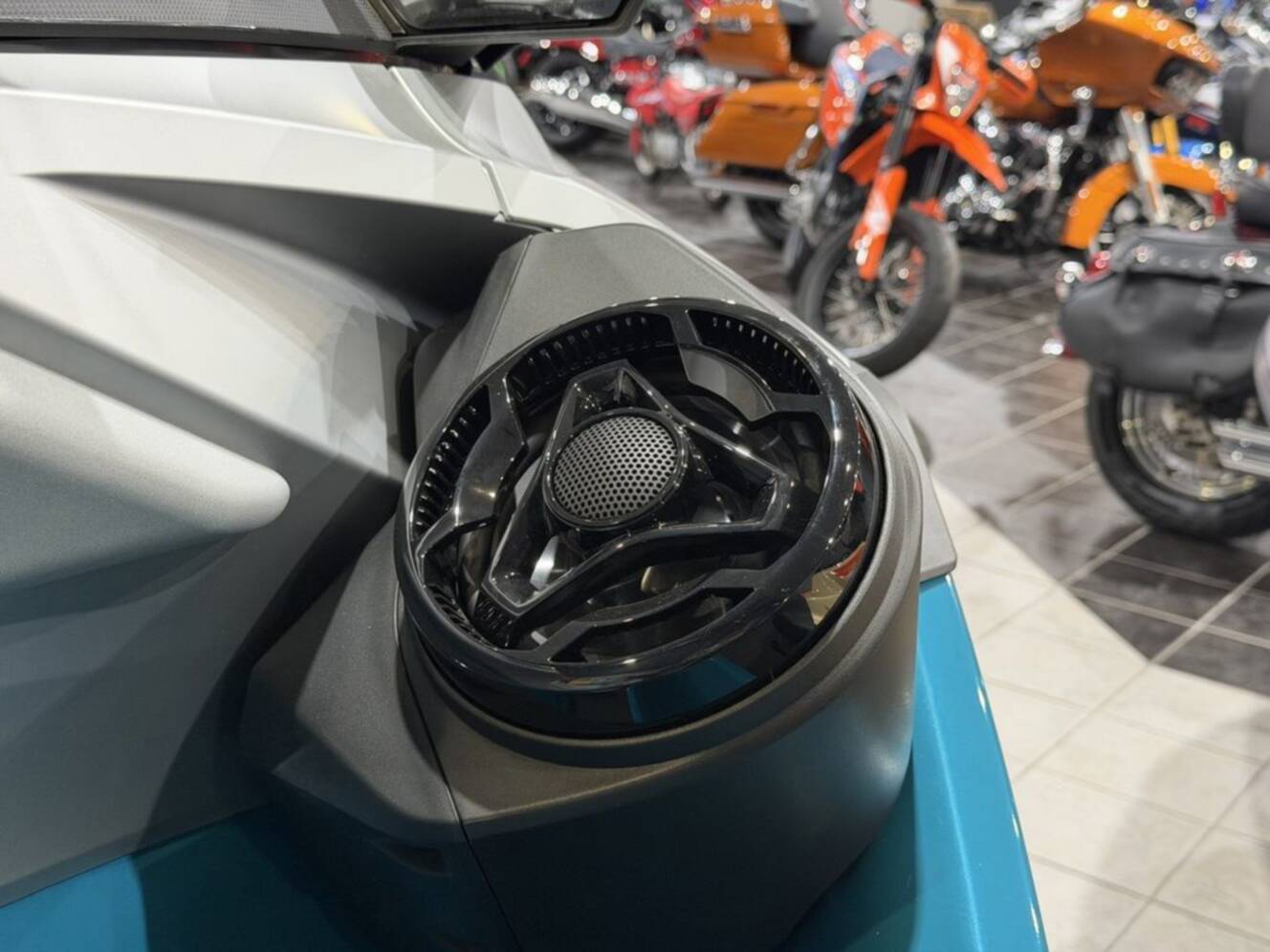A photo of this 2026 Sea-Doo GTX Limited 325 Teal Metallic