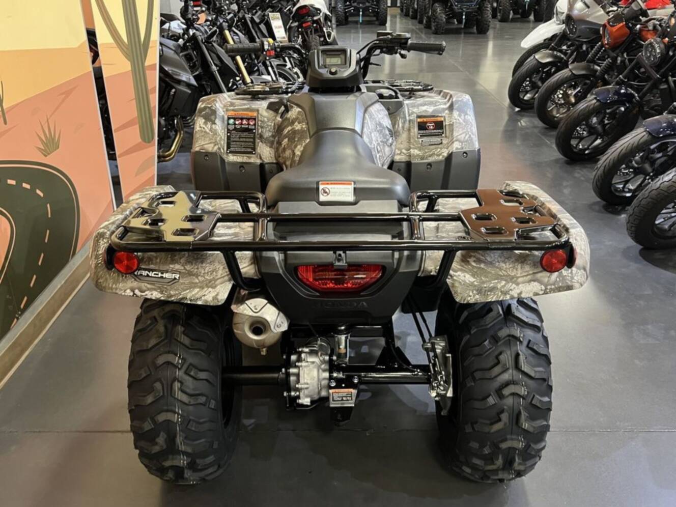 A photo of this 2026 Honda FourTrax Rancher 4X4 Truetimber Atera Camo