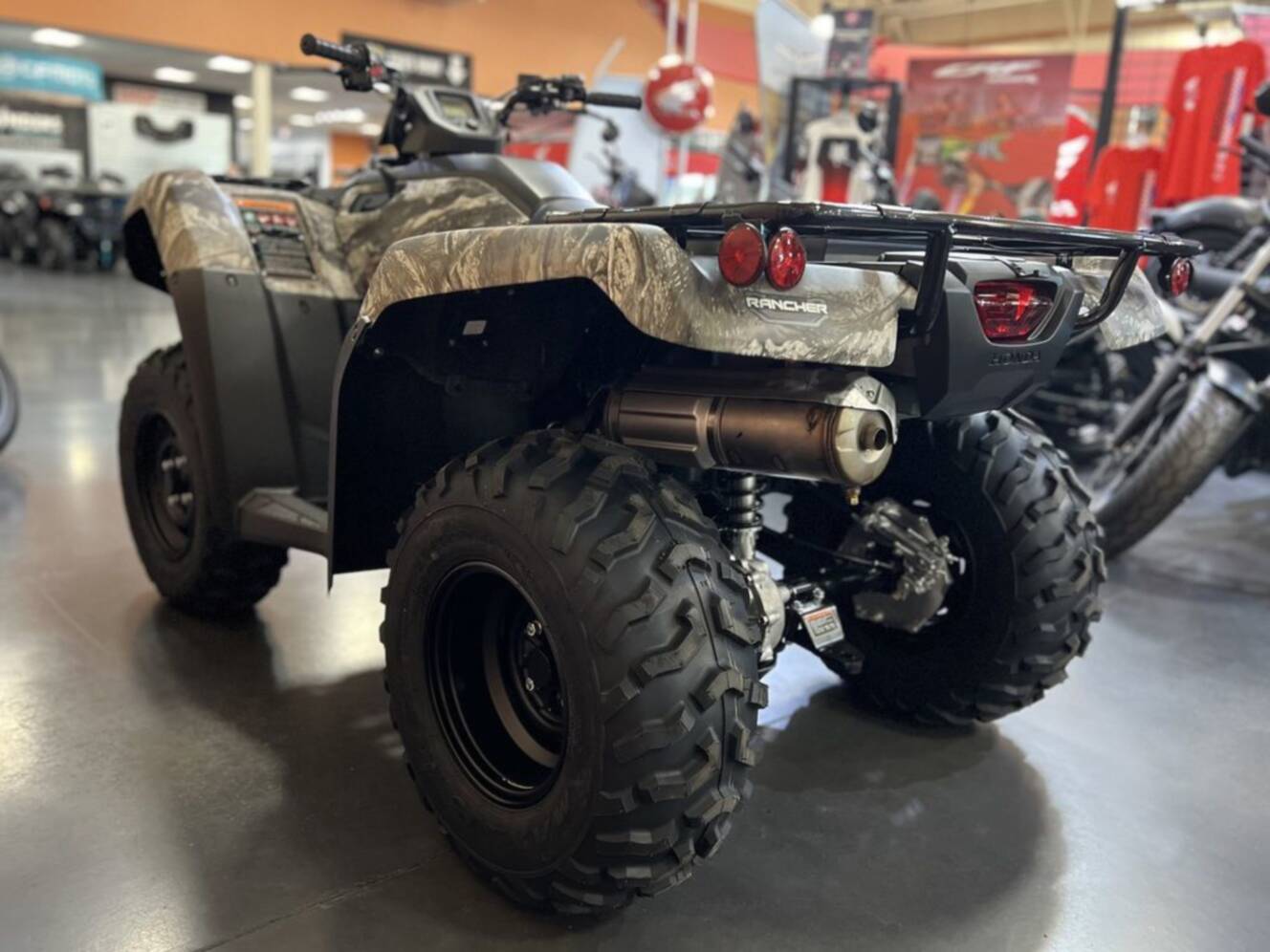 A photo of this 2026 Honda FourTrax Rancher 4X4 Truetimber Atera Camo