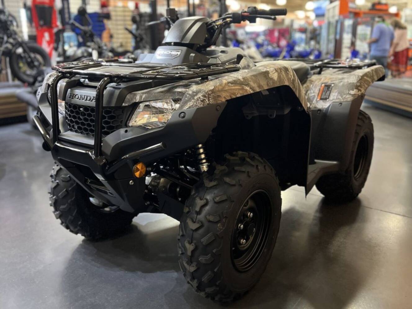 A photo of this 2026 Honda FourTrax Rancher 4X4 Truetimber Atera Camo