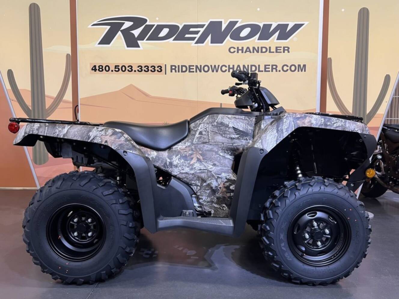 A photo of this 2026 Honda FourTrax Rancher 4X4 Truetimber Atera Camo