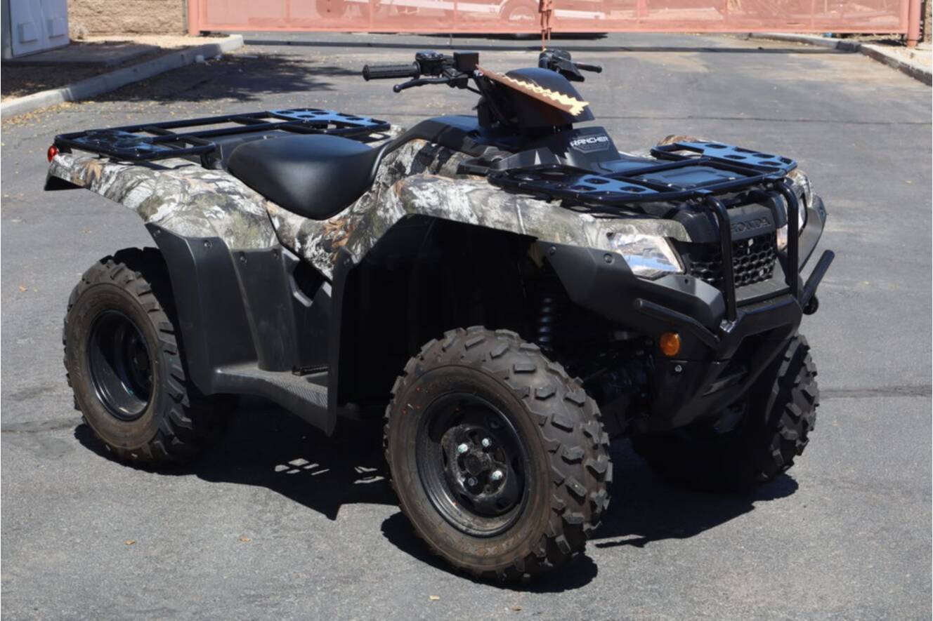 A photo of this 2026 Honda FourTrax Rancher 4X4 Truetimber Atera Camo