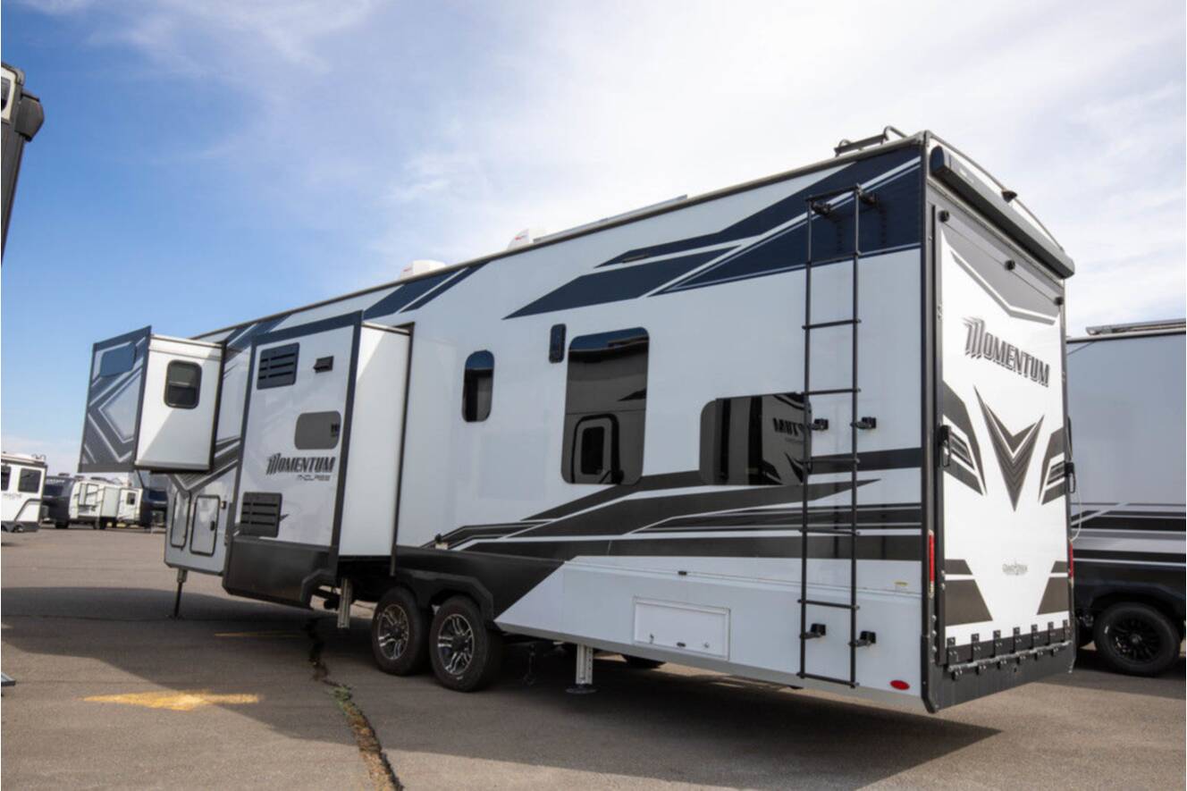 A photo of this 2023 Grand Design MOMENTUM 351MS