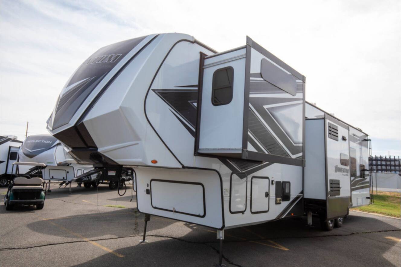 A photo of this 2023 Grand Design MOMENTUM 351MS